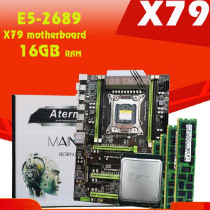 COMBO MAIN X79G +CPU E5 2670v2+ RAM DDR3 ECC REG 16G