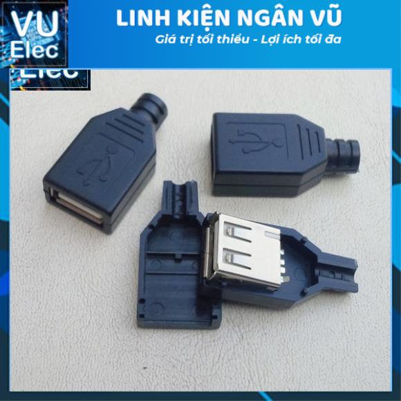 Bộ 5 Đầu Jack USB A Cái, Đực (5 chiếc)