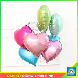 Bong bóng trái tim tráng nhôm đủ màu đủ size trang trí #TrangTriSinhNhat