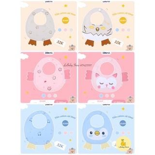 Khăn yếm cài vai vải cotton khuy bấm DS309 - DOKMA