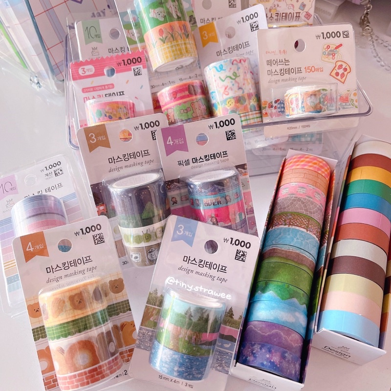 Washi tape Daiso Hàn | Tiny Strawee