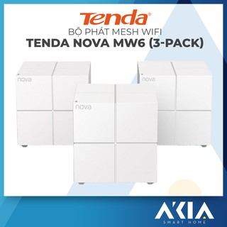 Bộ Phát Mesh WiFi Tenda Nova MW6 (3-Pack) Chuẩn AC 1200Mbps - 3 Cục Phủ Wifi Toàn Nhà, 1 Tên Mạng Duy Nhất
