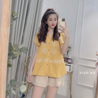 Set bộ đũi cổ tàu mix quần short đùi kaki VL870