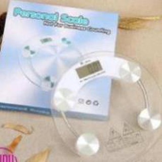 [Xả kho + free ship] Cân điện tử trong suốt bằng kính cường lực hình tròn tối đa 180KG