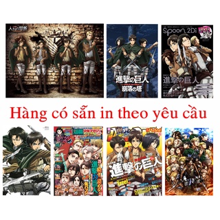 poster tranh treo attack on titan áp phích anime manga attack on titan