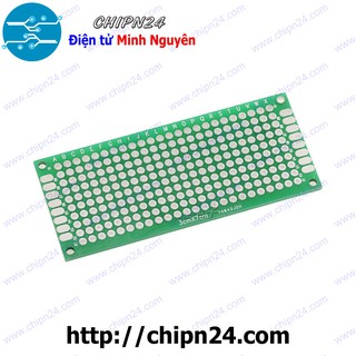 [1 TẤM] Testboard 2 mặt Thủy tinh 3x7cm (Board đồng đục lỗ PCB, Testboard cắm hàn)