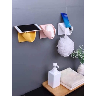Kệ đựng xà phòng khay nghiêng để xà bông cục kệ dán tường decor phòng tắm siêu yêu ráo nước tiện lợi, thẩm mỹ cao