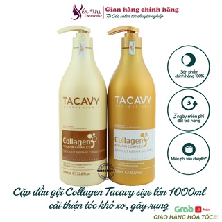 Tacavy dầu gội tacavy collagen giảm rụng tóc Dầu gội biotin collagen tacavy 1000ml, mỹ phẩm tóc yến nhi G23