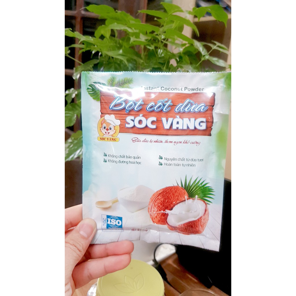 Bột cốt dừa SÓC VÀNG 50g dùng nấu chè