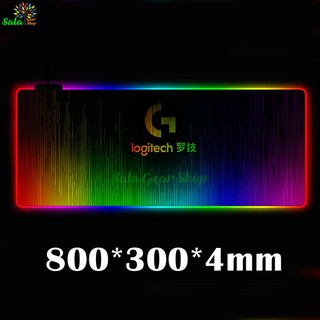 Miếng lót chuột 80x30 LED RGB | Logo Logitech