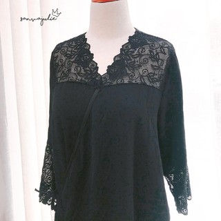 Áo khoác ngủ mặc nhà voan kimono Viền hoa