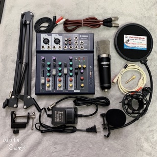 [Mã ELHACE giảm 4% đơn 300K] Bộ micro thu âm livestream Takstar PC K320 và suondcard F4 yamaha Blutooth full phụ kiện