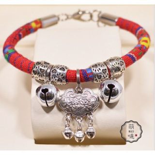 Vòng cổ chuông thổ cẩm cho mèo