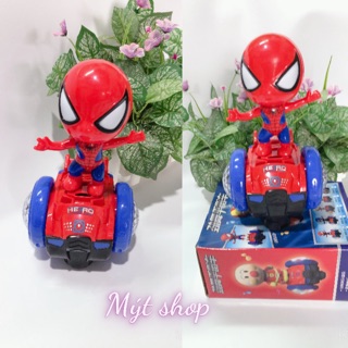Đồ chơi cho bé người nhện trượt bánh xe đèn siêu lấp lánh