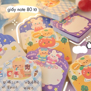 Giấy Nhớ Sticky Note Gấu Thỏ Đáng Yêu