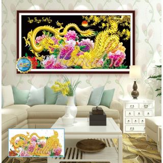 ( Kho Sỉ) Tranh đính đá long phụng sum vầy Y8122 (120×65). Y8302 ( 160x75). df827 (1mx55)