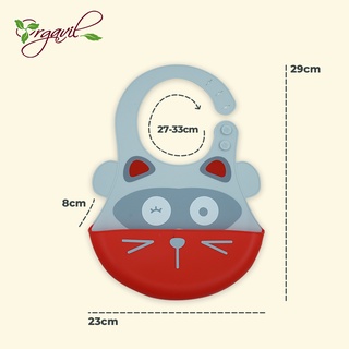 Áo Yếm Ăn Dặm Cho Bé Chất Liệu Silicone Cao Cấp Không Bám Bẩn, Họa Tiết Siêu Đáng Yêu Cho Bé - Orgavil