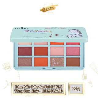 [Auth Thái] Bảng Mắt Odbo JoyFul Có Nhũ Tông Cam Cháy - OD298 No.03 - Bảng Phấn Mắt Odbo Có Nhũ Tông Cam Cháy Thái Lan