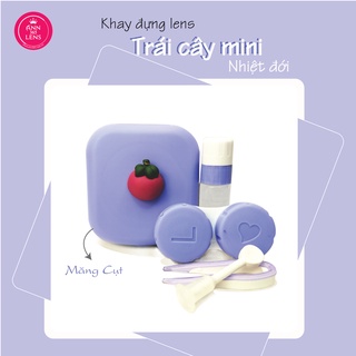[Có Gương Soi] Set Khay Đựng Lens ANN365 Trái Cây Mini Nhiệt Đới Nhiều Màu Tự Chọn