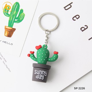Móc Khoá - Dây Treo Balo/Túi Xách Silicon 3D Xương Rồng HappyDay