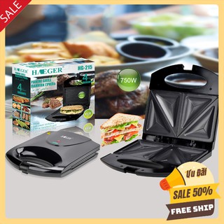 Máy nướng kẹp thịt, nướng bánh mì Sandwich [Phân phối độc quyền] Haeger