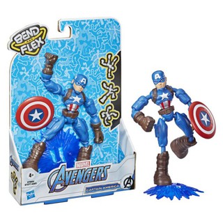 Đồ Chơi Mô Hình MATTEL Siêu anh hùng CAPTAIN AMERICA phiên bản Bend and Flex AVENGERS E7869/E7377
