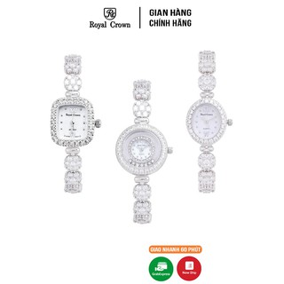 [ROYAL CROWN CHÍNH HÃNG] Bộ Sưu Tập Đồng Hồ Nữ Chính Hãng Royal Crown Dây Đá Vỏ Trắng 1514J/ 5308J/ 1516J