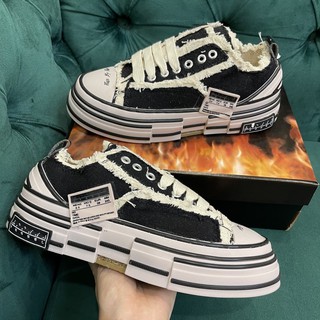 [Ảnh thật + Box lửa + Bill] Giày rách sneaker rách đế trắng style rách cao 3-4cm