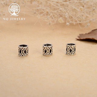 Charm chặn hạt họa tiết chữ X - NQ Jewelry