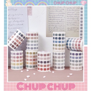 Cuộn washi tròn kích thước 6cm*3m trang trí sổ