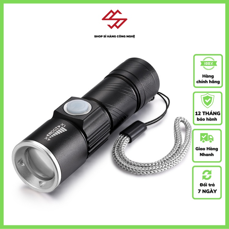 Đèn pin mini Q5 sạc USB