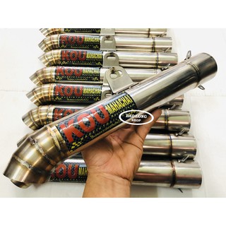 Pô Lon KOU INOX 304 gắn mọi loại xe máy,Darg