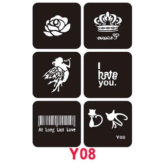KHUÔN VẼ HENNA DECAL DÁN MÃ Y08