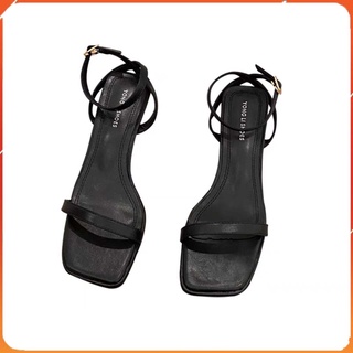 Sandal quai mảnh gót 3 phân đơn giản trẻ chung Mã S24