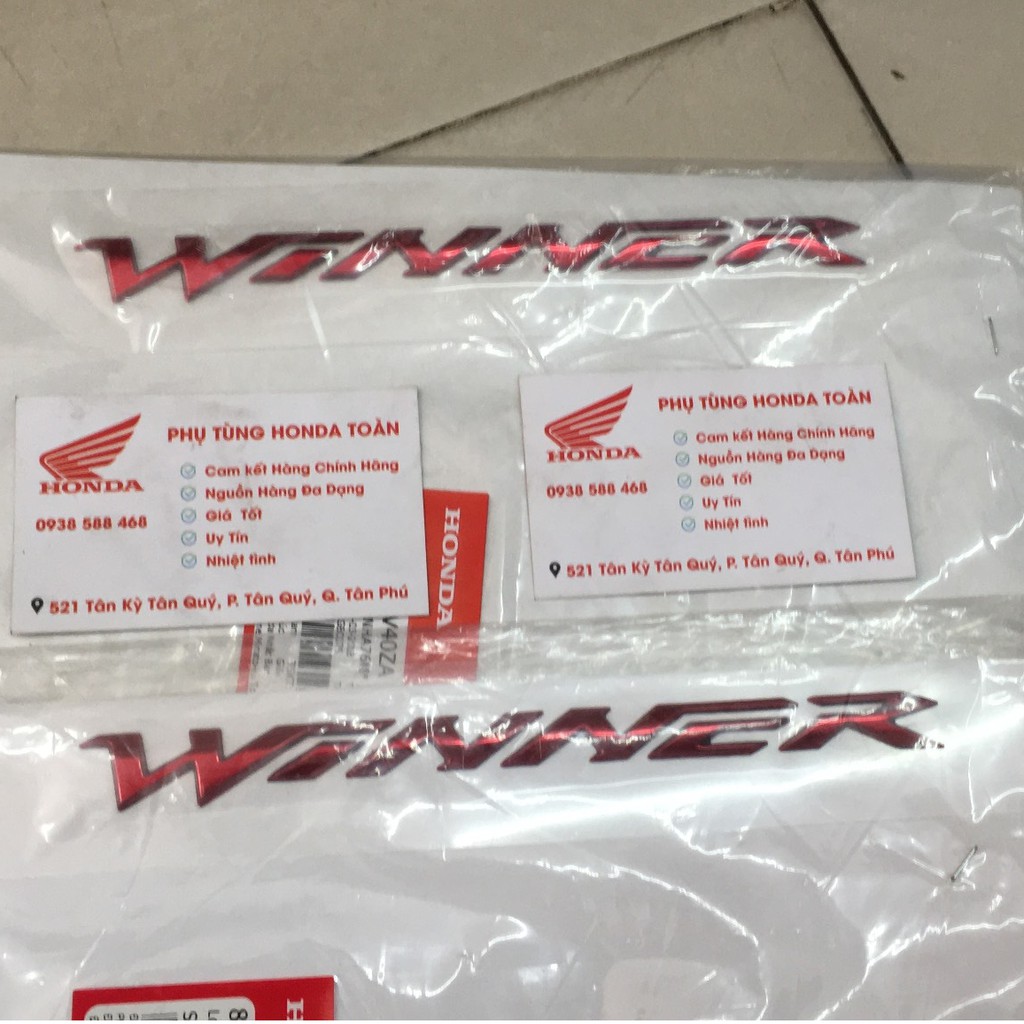 TEM SƯỜN WINNER ĐỎ ZIN HONDA