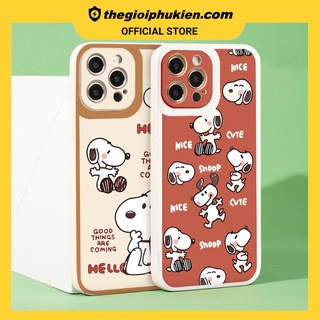 Ốp iphone - Ốp lưng iphone cạnh vuông viền camera snoop hello dành cho ip 6 đến 14promax - g68