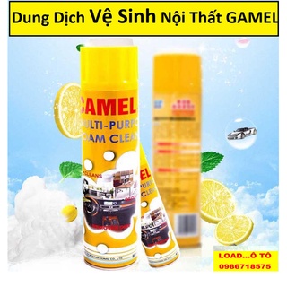 Chai Xịt Vệ Sinh Nội Thất Ghế Da Ô Tô, xe hơi, ghế sofa, nỉ, thảm, đồ nội thất gia đình, Foam Cleaner Màu Vàng camel
