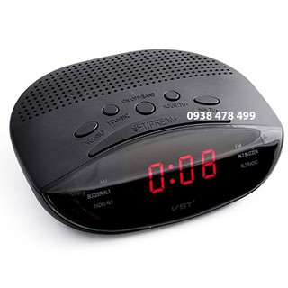 MS: 5353 - ĐỒNG HỒ LED KÈM RADIO AM/FM - BẦU DẸP  - CHỮ LED NHỎ - VST908 - CHỮ ĐỎ