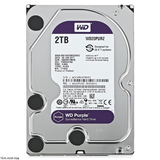 Ổ CỨNG HDD WD TÍM PURPLE 2TB CHUYÊN DÙNG CHO ĐẦU GHI CAMERA, MÁY TÍNH PC