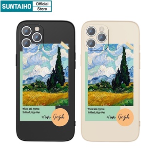 Ốp lưng iphone Ốp điện thoại silicon mềm hình Suntaiho cánh đồng Baiyun thích hợp cho iPhone 13 12 11 Mini Pro X XR XS Max 7 8 Plus