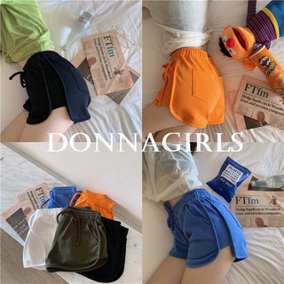 Quần đùi nữ cạp chun ống rộng chất cotton thoáng mát basic trơn mặc nhà freesize từ 40-57kg DONNAGIRLS