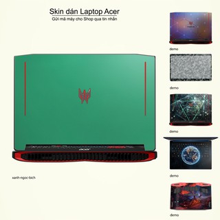 Skin dán Laptop Acer màu xanh ngọc bích (inbox mã máy cho Shop)