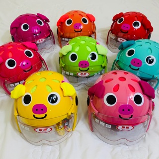 Mũ Bảo Hiểm Có Kính Con Heo Nhí Nhảnh cho bé gái size (1-6t)