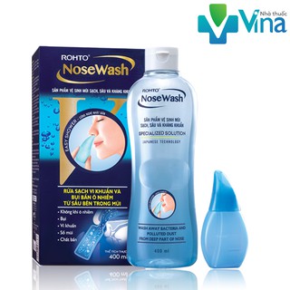 Bộ Sản Phẩm Vệ Sinh Mũi Rohto NoseWash (1 Bình Vệ Sinh Mũi Easy Shower + 1Dung Dịch)