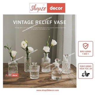Bình hoa họa tiết trang trí chụp ảnh, decor nhà cửa - Shop28Decor.com