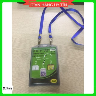Bộ thẻ đeo A7 2 mặt,đeo thẻ cao cấp dùng vĩnh viễn