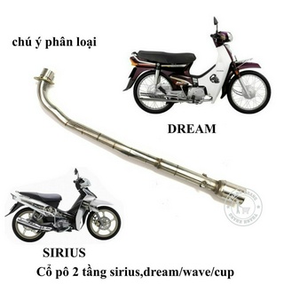 [Mã LIFE1404ALL giảm 10% đơn 50K] Cổ pô 2 tầng inox 201 sirius,wave,dream,cup CGV284
