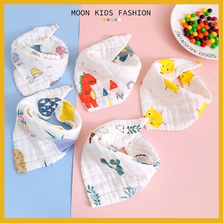 Set 5 yếm tam giác sợi tre 6 lớp Kiluta cao cấp cho bé - Moon kids fashion