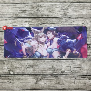 Lót chuột Liên Minh Ahri, Akali K/DA Fanart 80x30cm