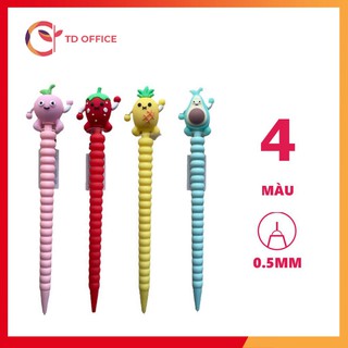 Bút chì bấm hình hoa quả ngòi 0.5mm, bút chì kim Đỏ/Vàng/Hồng/Xanh - 1 chiếc - TZ242144HN